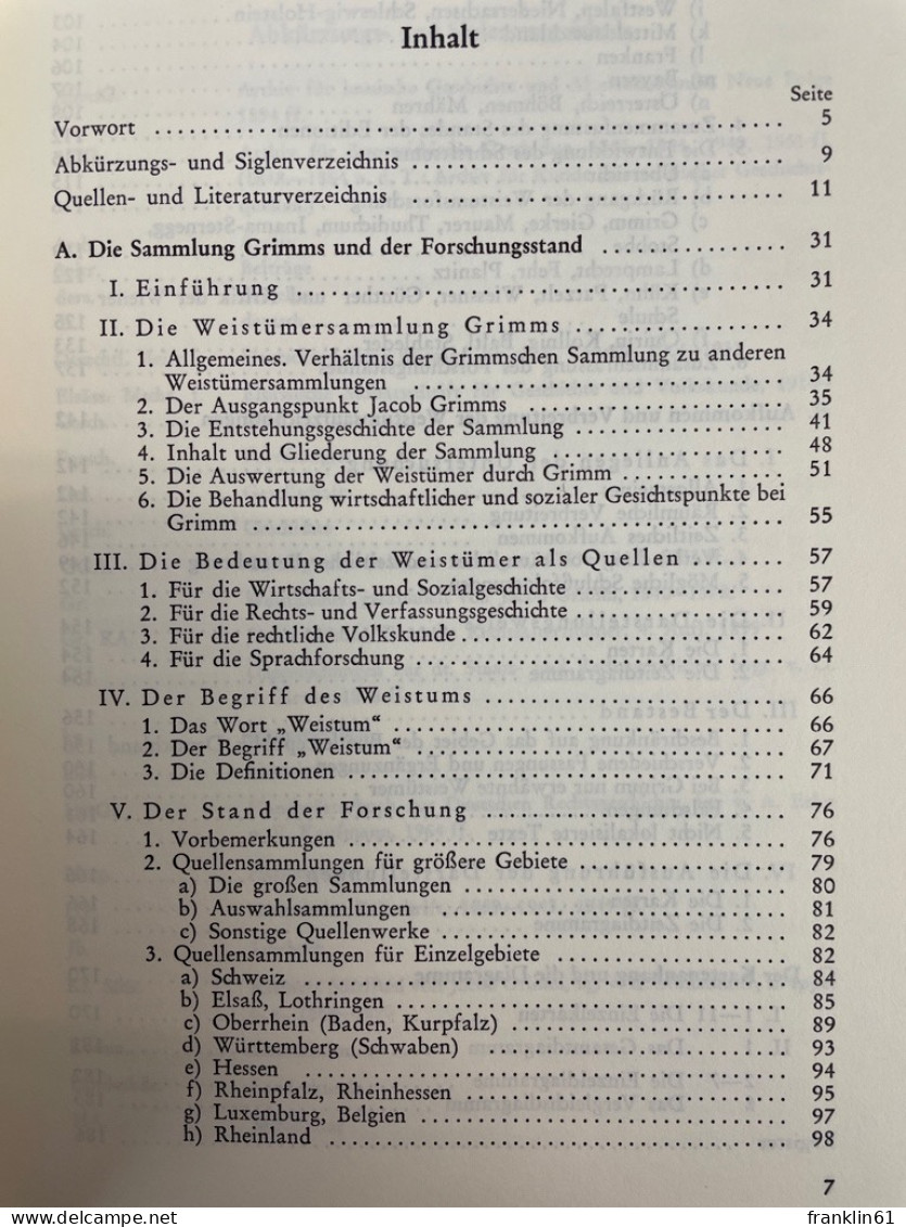 Über Aufkommen Und Verbreitung Der Weistümer : Nach Der Sammlung Von Jacob Grimm. - 4. Neuzeit (1789-1914)