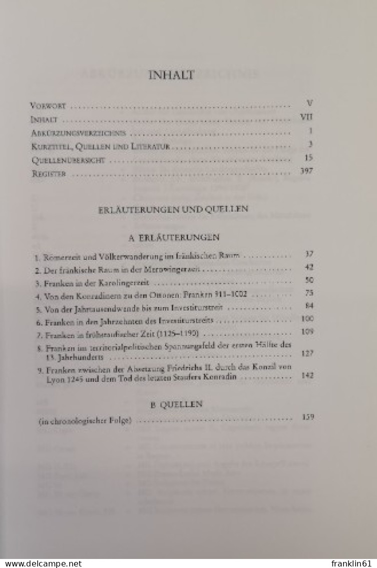 Dokumente Zur Geschichte Von Staat Und Gesellschaft In Bayern. Abteilung II. Franken Und Schwaben Vom Frühmit - 4. Neuzeit (1789-1914)