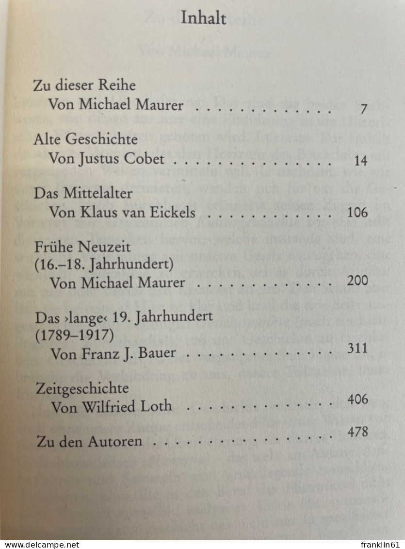 Aufriß Der Historischen Wissenschaften; Band 1., Epochen. - 4. 1789-1914