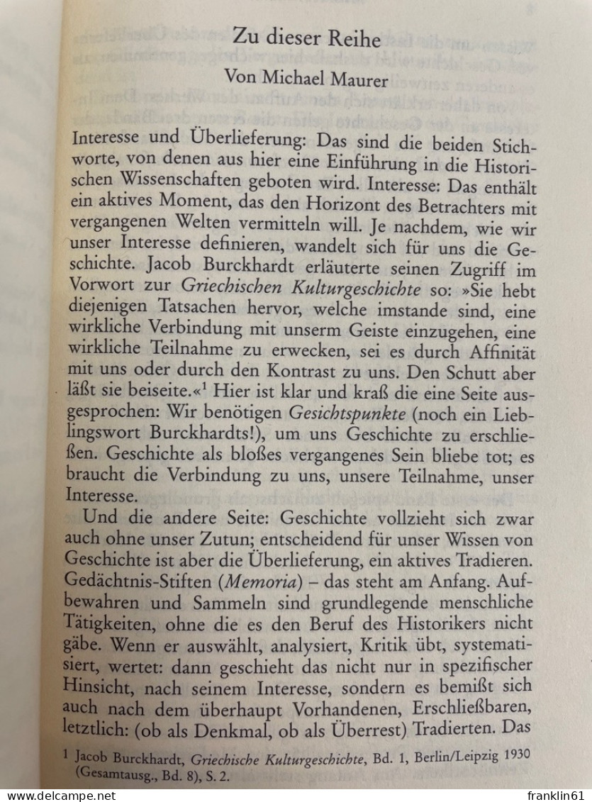 Aufriß Der Historischen Wissenschaften; Band 1., Epochen. - 4. 1789-1914