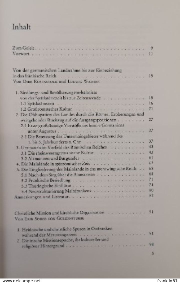 Unterfränkische Geschichte. Band 1. Von Der Germanischen Landnahme Bis Zum Hohen Mittelalter. - 4. Neuzeit (1789-1914)