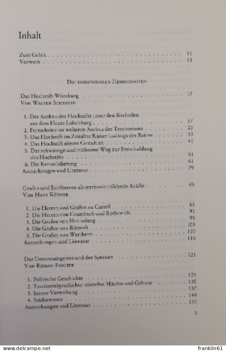 Unterfränkische Geschichte. Band 2. Von Hohen Mittelalter Des Konfessionellen Zeitalters. - 4. 1789-1914