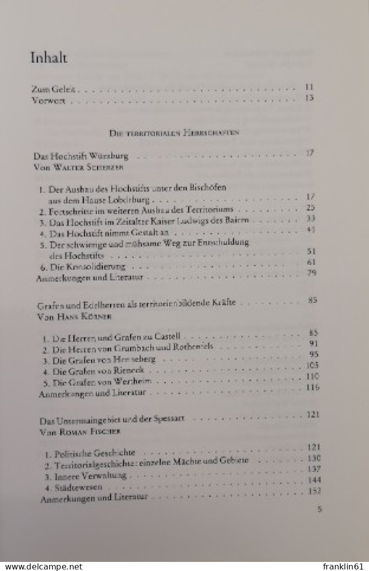 Unterfränkische Geschichte. Band 2. Von Hohen Mittelalter Des Konfessionellen Zeitalters. - 4. Neuzeit (1789-1914)