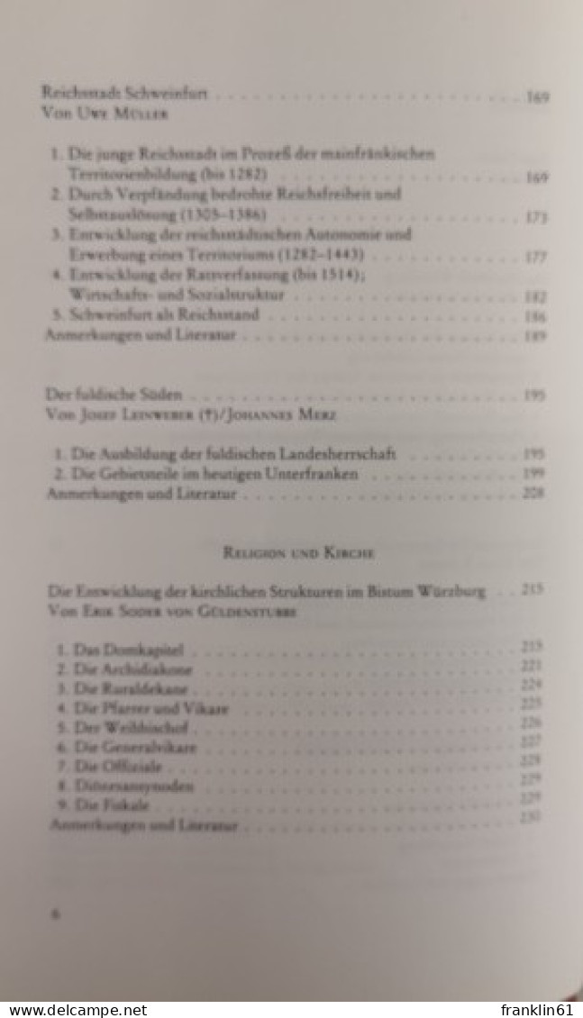 Unterfränkische Geschichte. Band 2. Von Hohen Mittelalter Des Konfessionellen Zeitalters. - 4. Neuzeit (1789-1914)