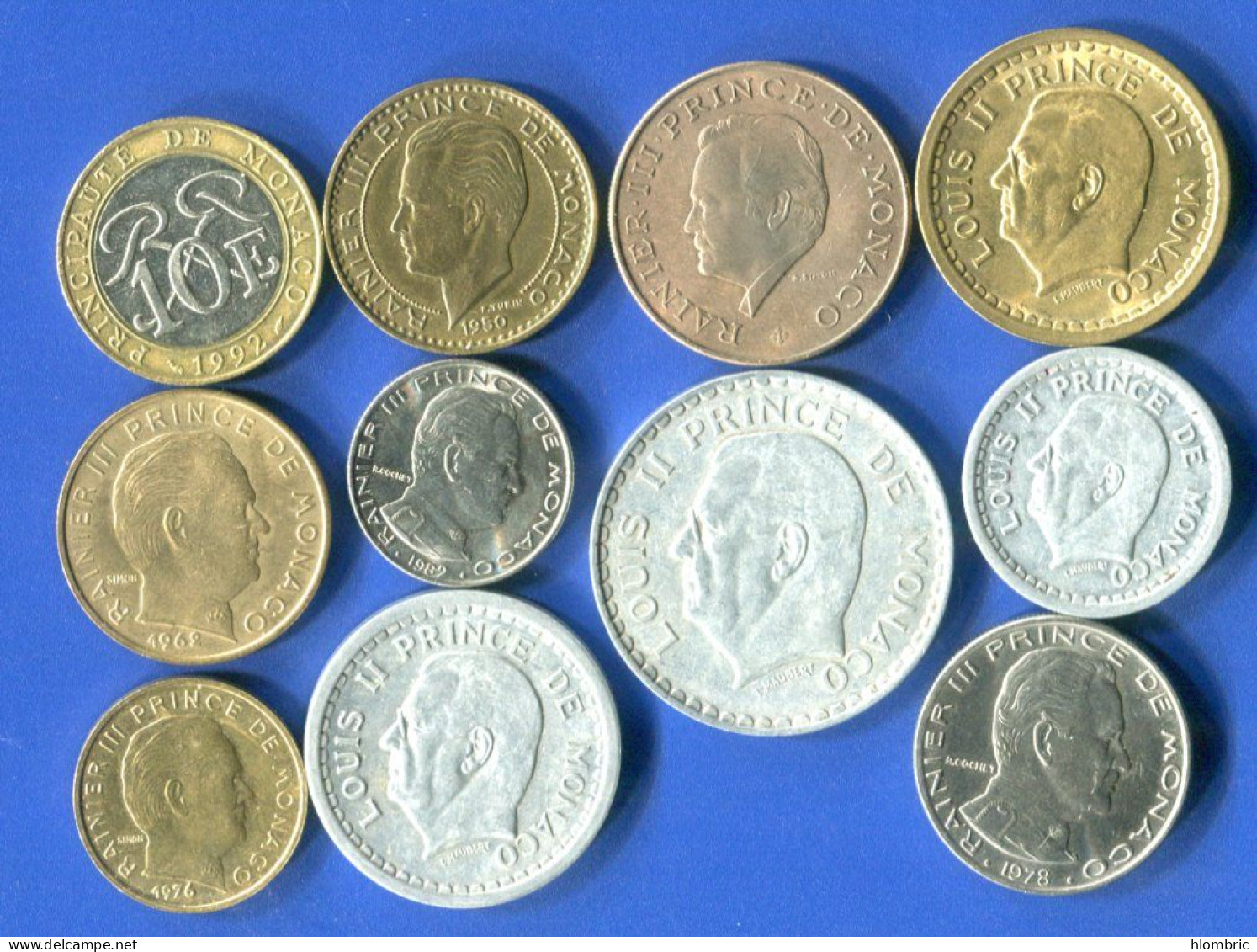 Monaco  11  Pieces - 1922-1949 Louis II.