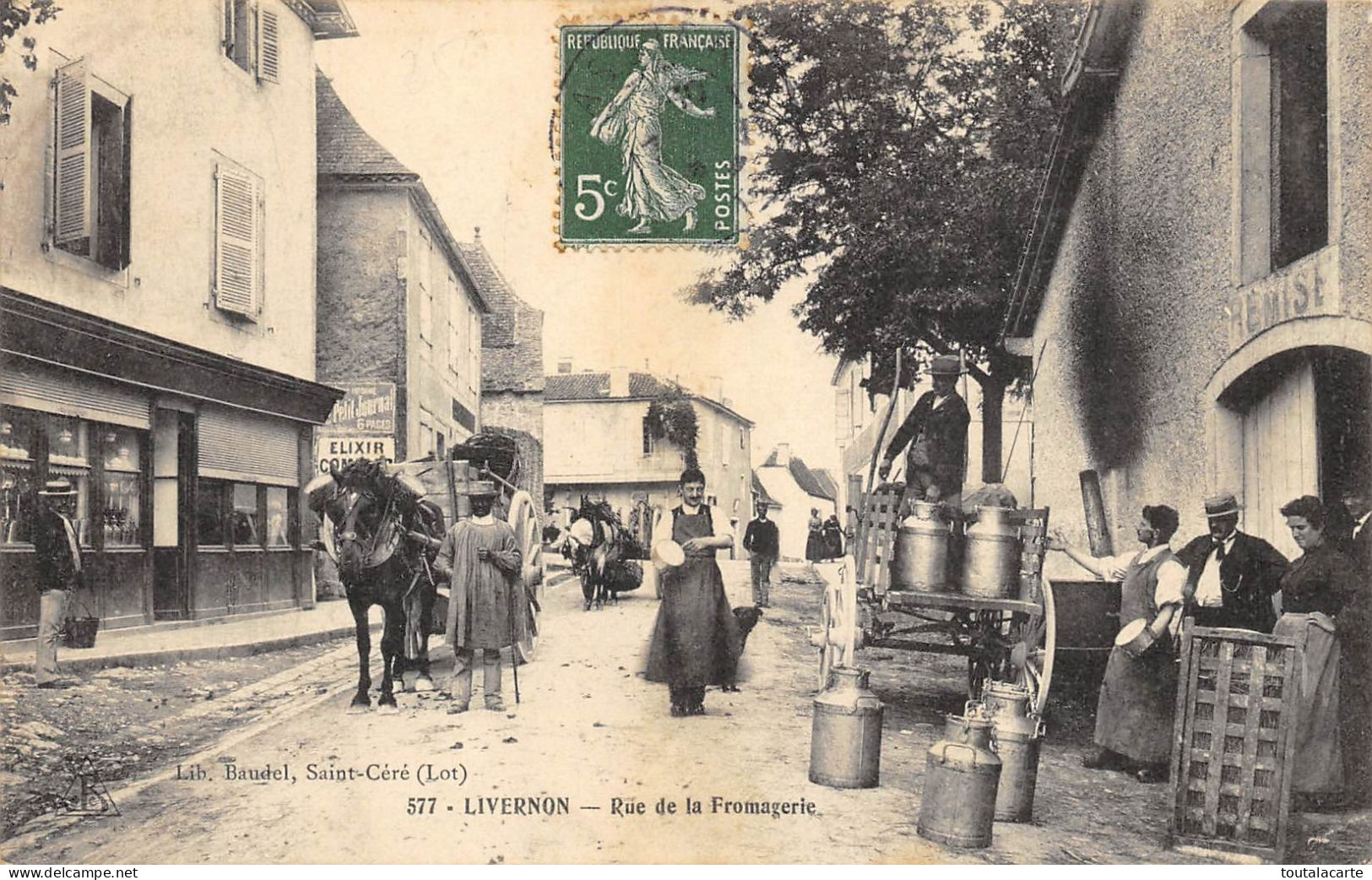 CPA 46 LIVERNON RUE DE LA FROMAGERIE - Livernon