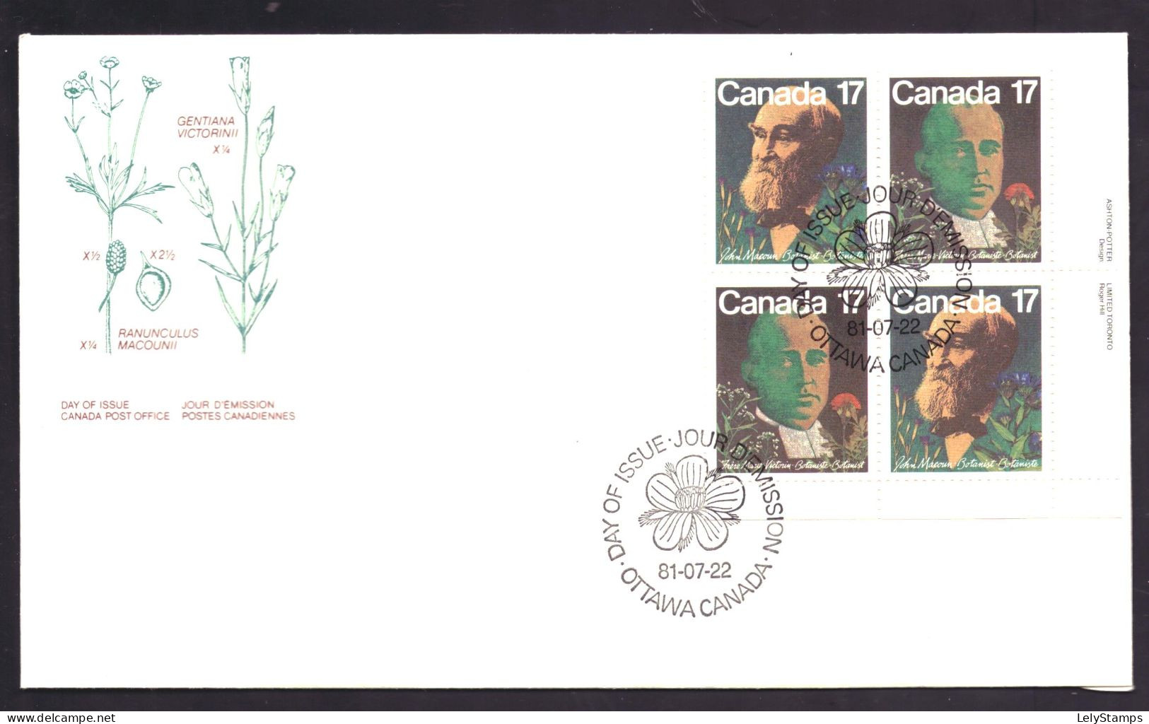 Canada SC 894 & 895 Mi. 806 & 807 FDC (1981) - 1981-1990