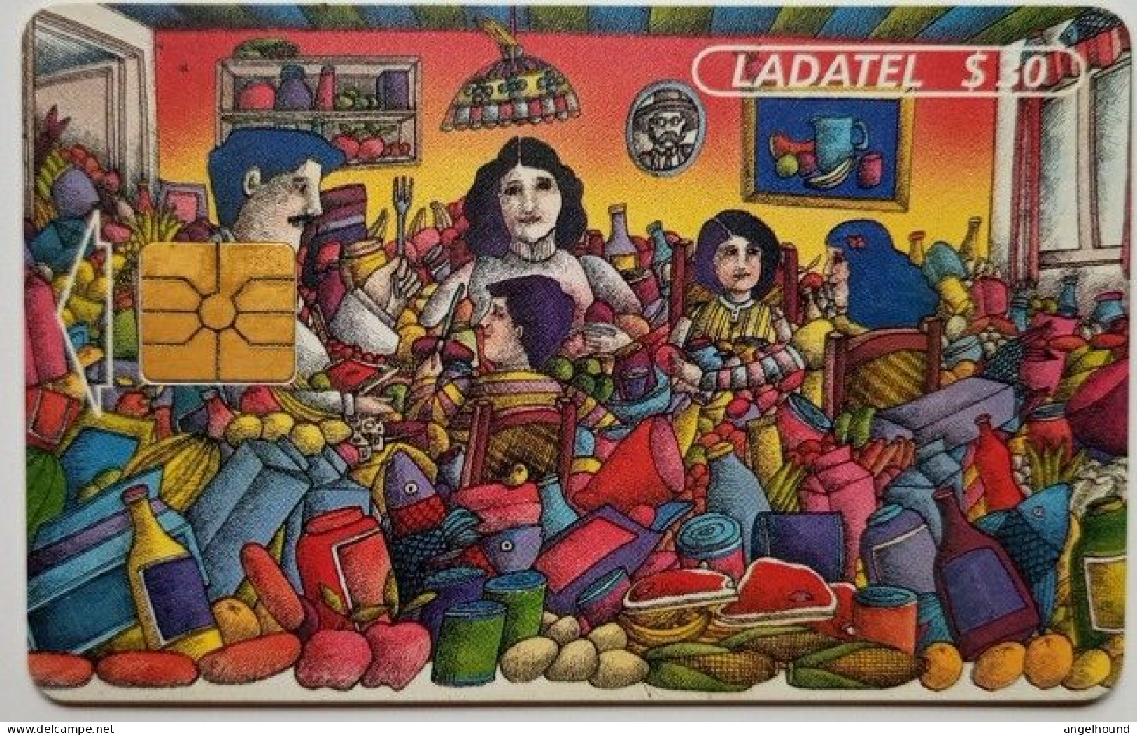 Mexico Ladatel $30 Chip Card - Arte Ilustrativo Cumida De Un Ano ( Tarjata 1 ) - México