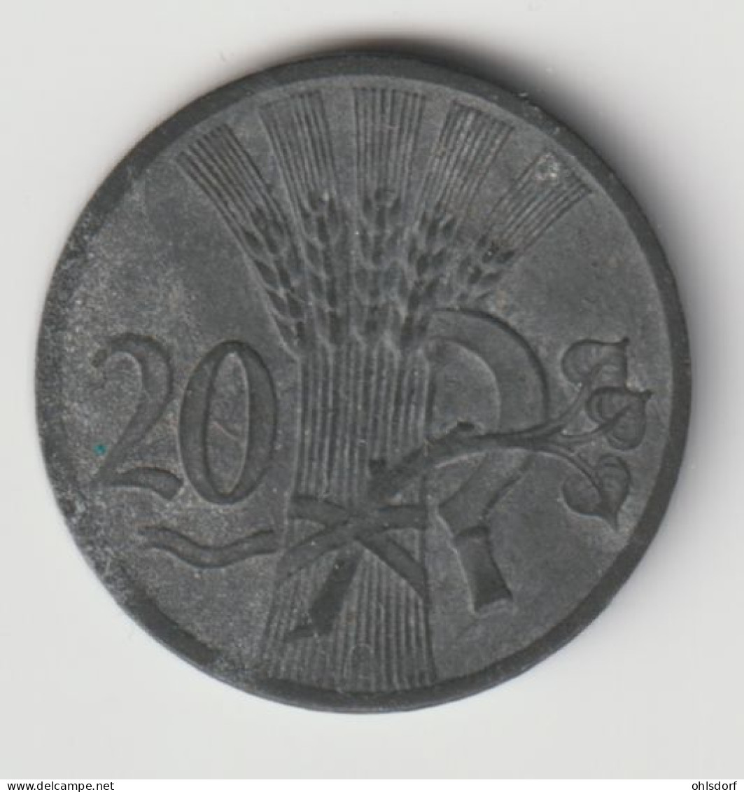 BÖHMEN UND MÄHREN 1941: 20 Haleru, KM 2 - Military Coin Minting - WWII
