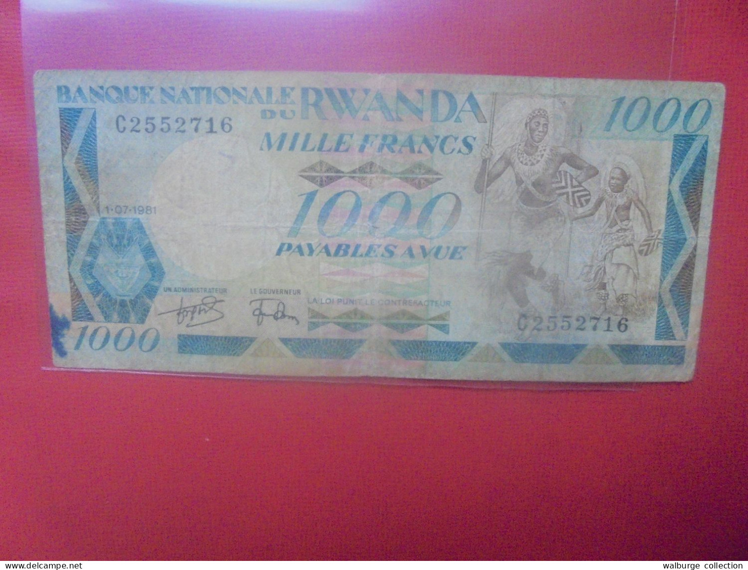 RWANDA 1000 Francs 1981 Circuler (B.32) - Ruanda