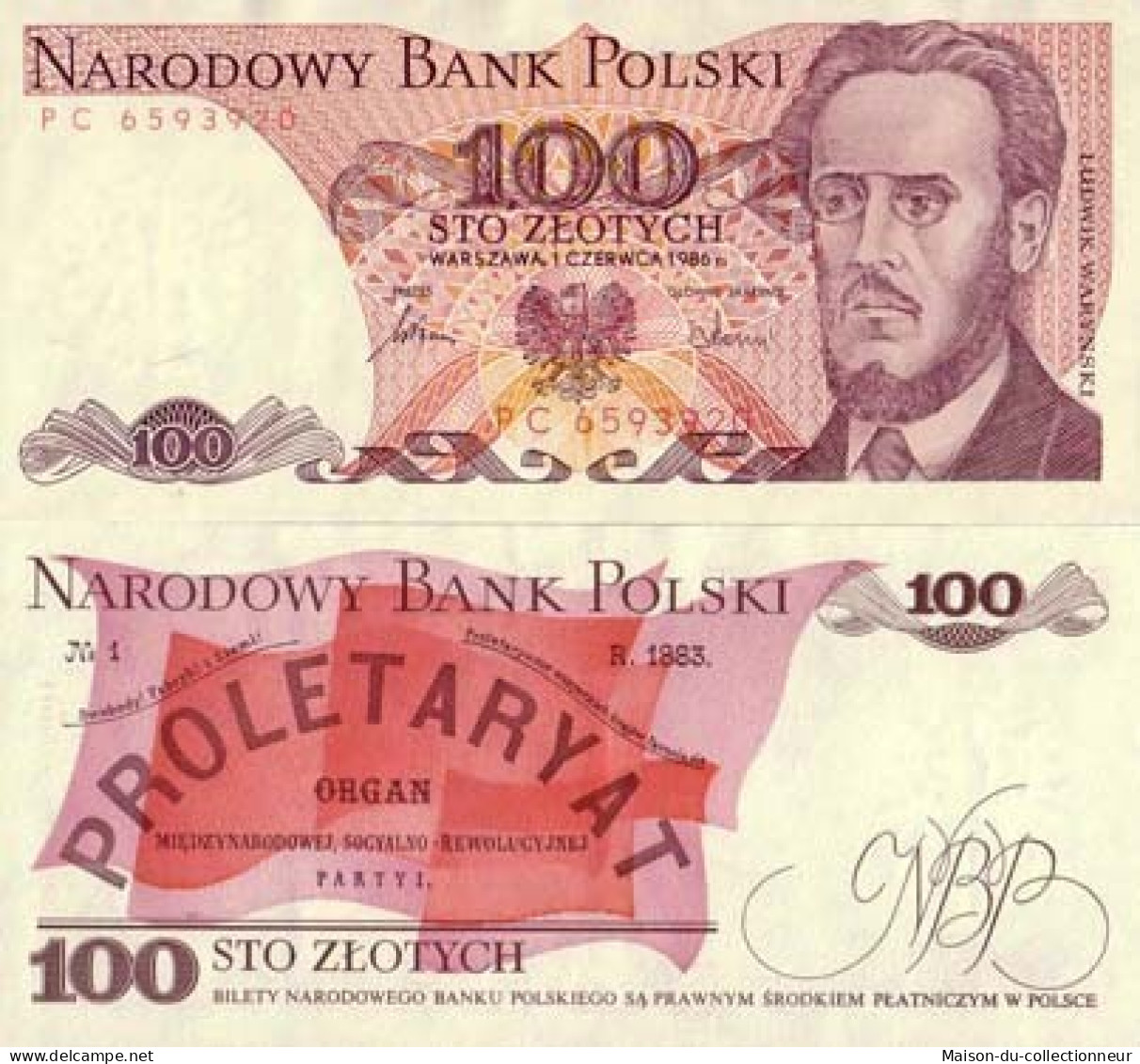 Billets Collection Pologne Pk N° 143 - 100 Zlotych - Pologne