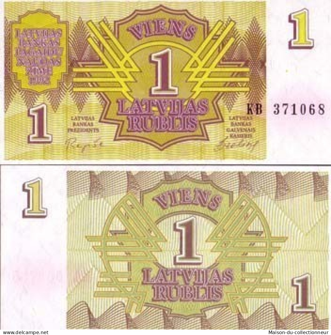 Billets Collection Lettonie Pk N° 35 - 1 Rublis - Lettonie