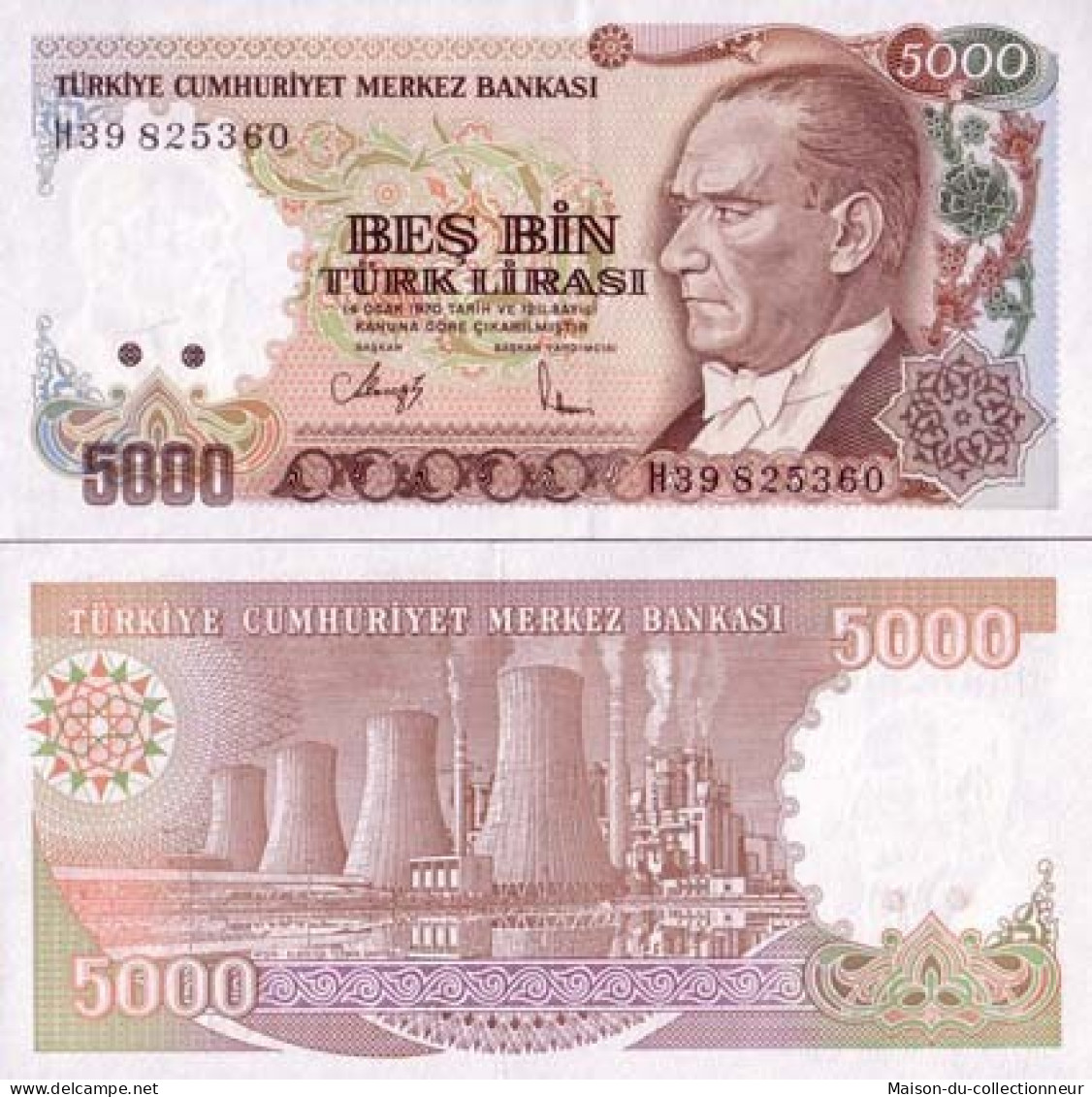 Billets De Banque Turquie Pk N° 198 - 5000 Lira - Turquie