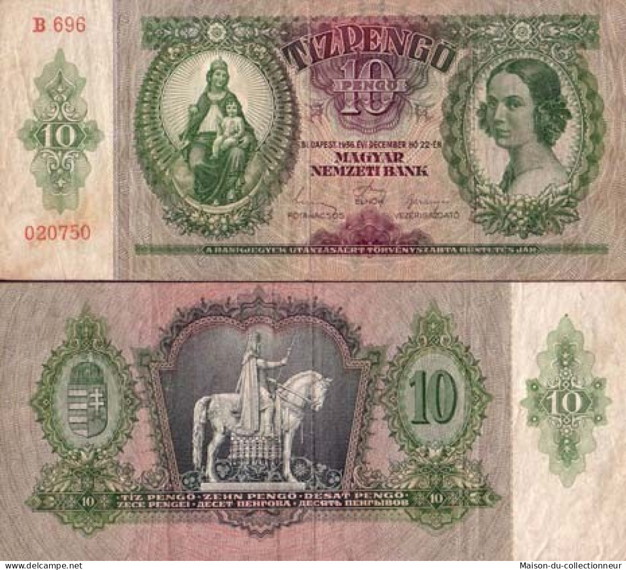 Billets De Banque Hongrie Pk N° 100 - 10 Pengo - Ungheria