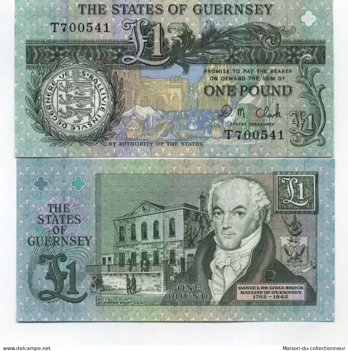 Billets Collection Guernesey Pk N° 52 - 1 Pound - Guernsey