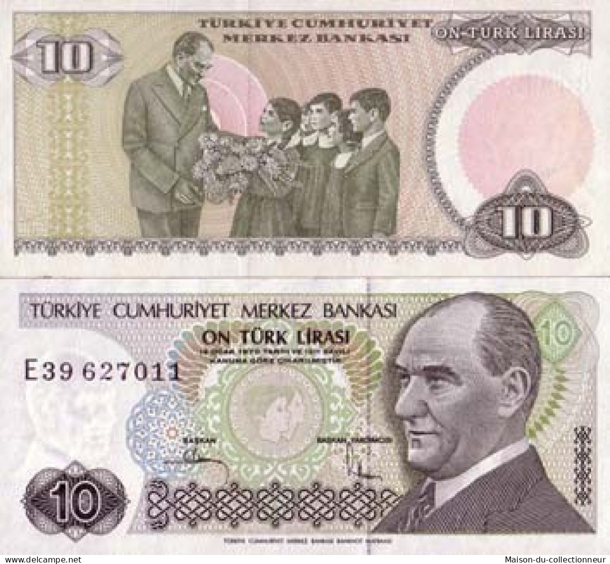 Billets Banque Turquie Pk N° 192 - 10 Lira - Turchia
