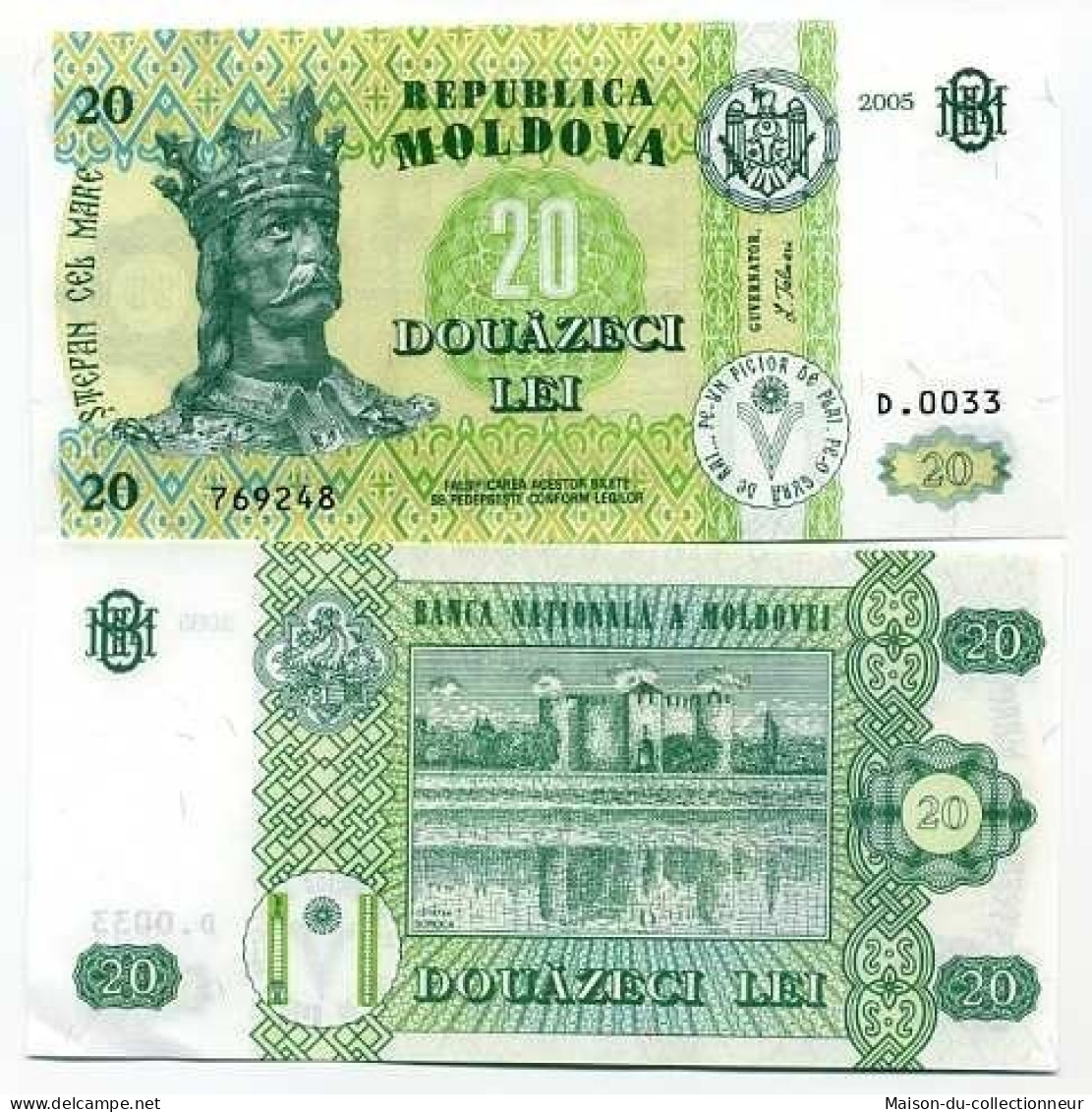 Billets De Banque Moldavie Pk N° 13 - 20 LEI - Moldawien (Moldau)