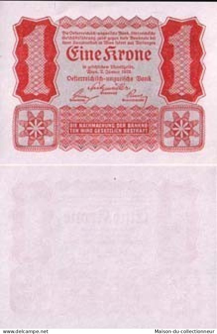 Billet De Banque De 1 Kronen. Billet De Collection Autriche - Pk N°  73 - Oesterreich