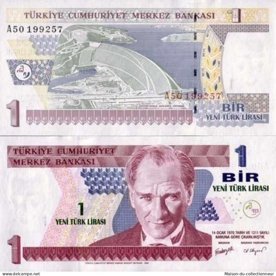 Billets Banque Turquie Pk N° 216 - 1 Lira - Turquie