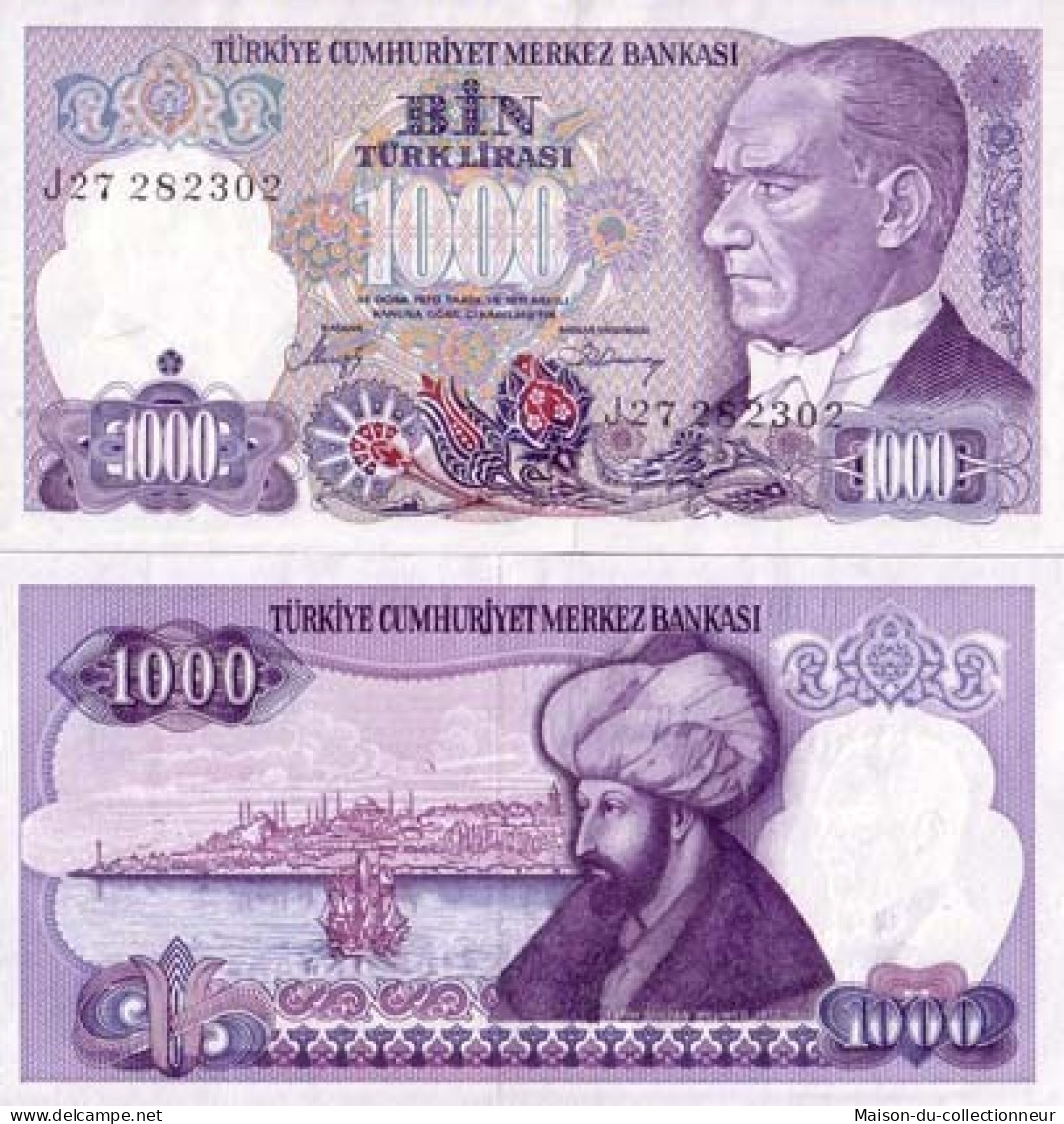 Billet De Banque Turquie Pk N° 196 - 1000 Lira - Turquia