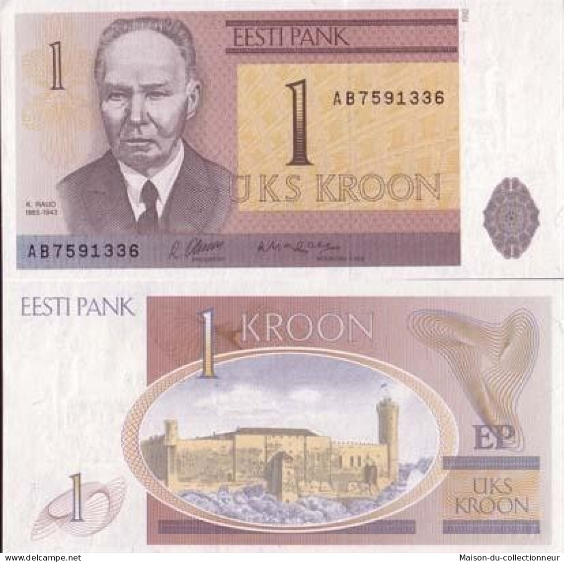 Billets Banque Estonie Pk N° 69 - 1 Kroon - Estland