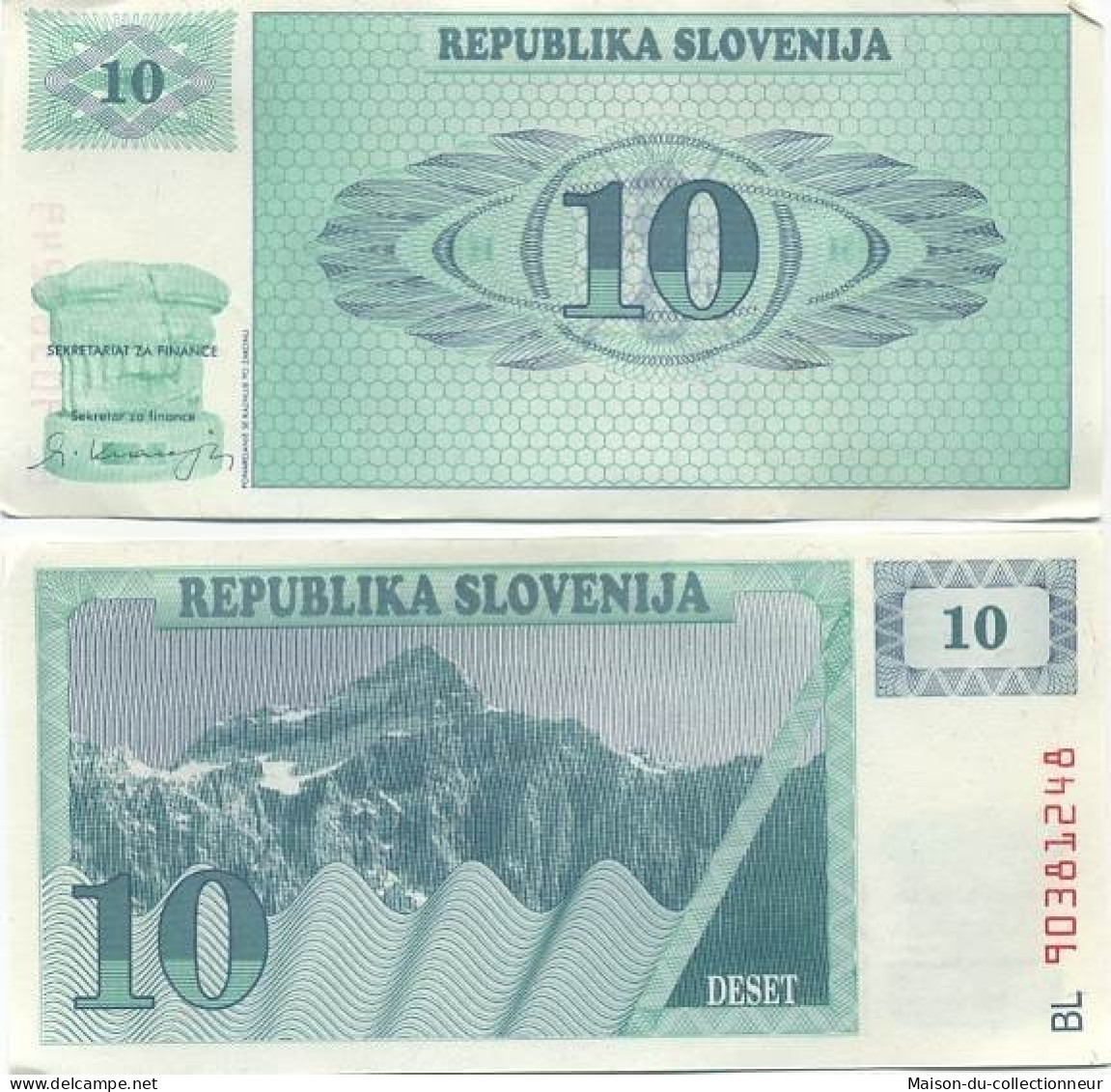 Billet De Banque Slovenie Pk N° 4 - 10 Tollarjev - Slovénie