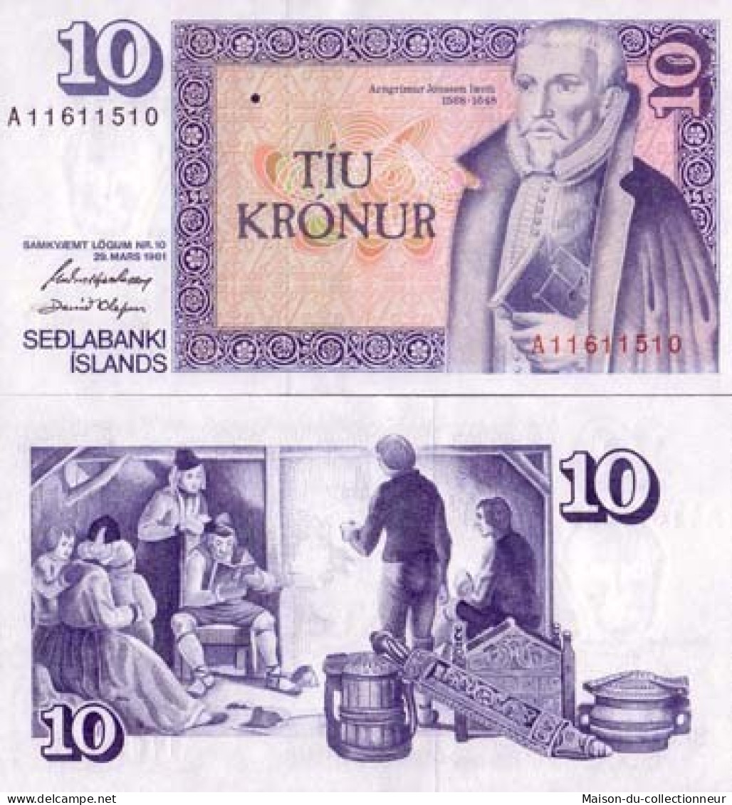 Billet De Banque Islande Pk N° 48 - 10 Kronur - Island