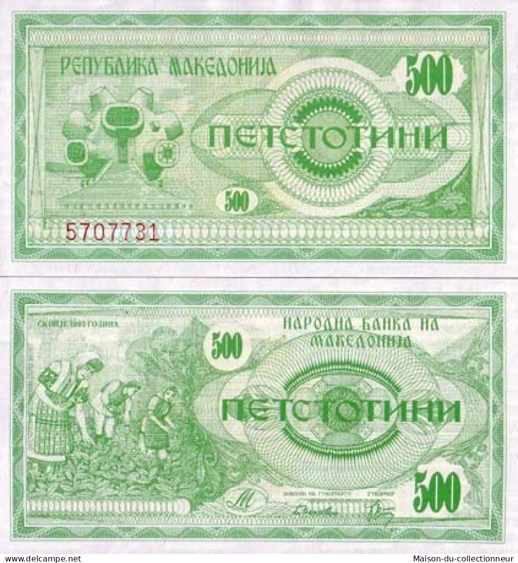 Billet De Banque Macedoine Pk N° 5 - 500 Denari - Noord-Macedonië