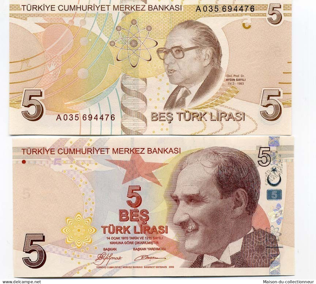 Billet De Banque TURQUIE Pk N° 222 - 5 Lira - Turquia