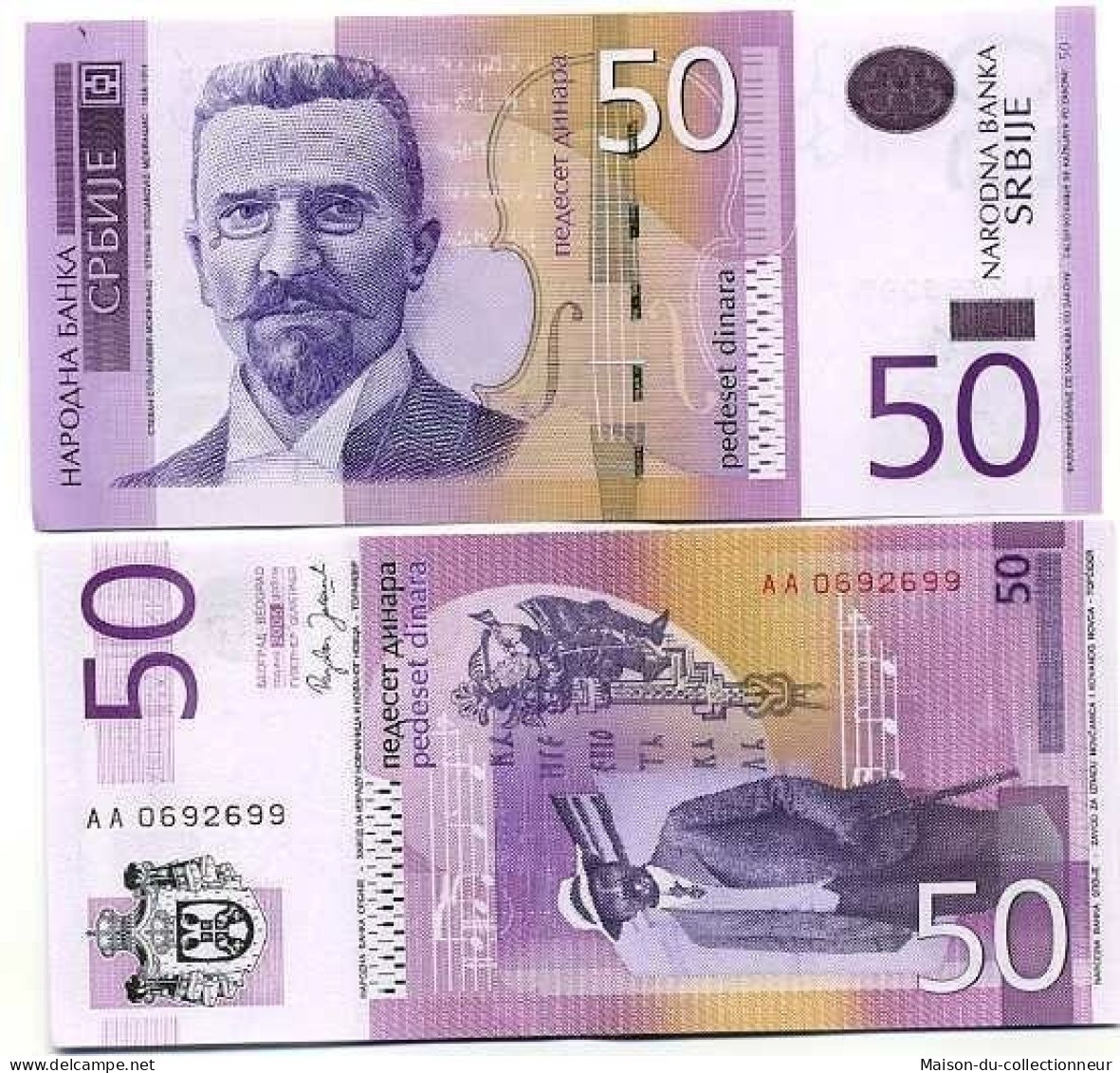 Billet De Banque Serbie Pk N° 40 - 50 Dinara - Serbia
