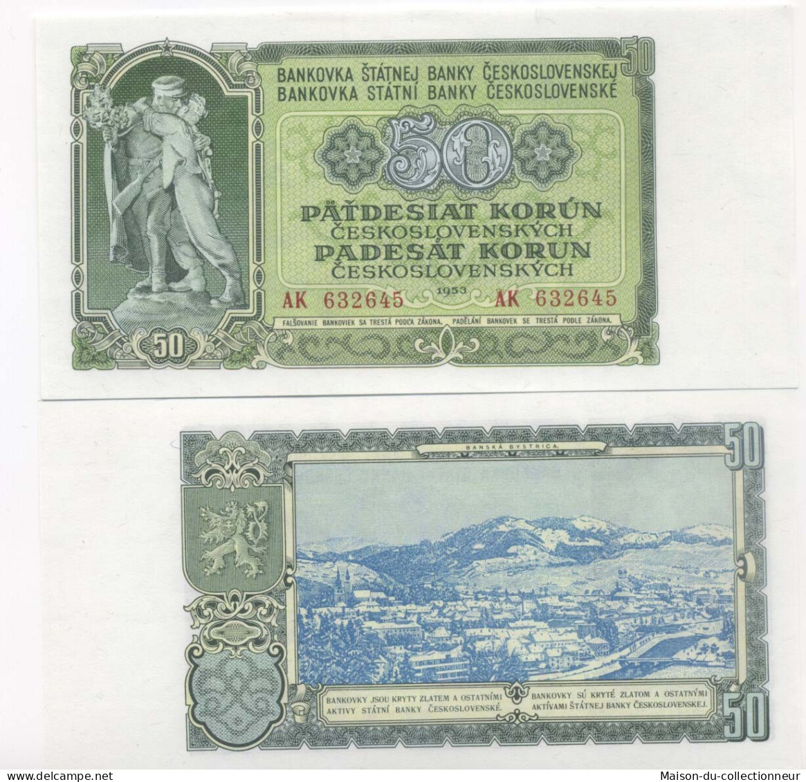 Billet De Collection Tchecoslovaquie Pk N° 85 - 50 Korun - Cecoslovacchia