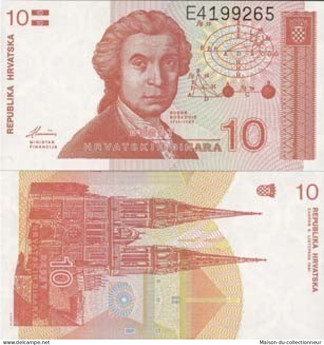 Billet De Collection Croatie Pk N° 18 - 10 Dinars - Croazia