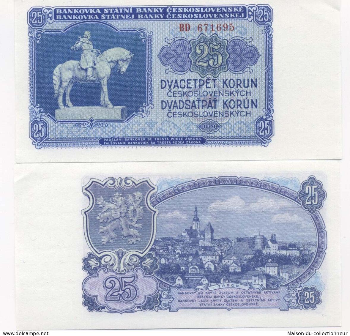 Billets Collection Tchecoslovaquie Pk N° 84 - 25 Korun - Cecoslovacchia