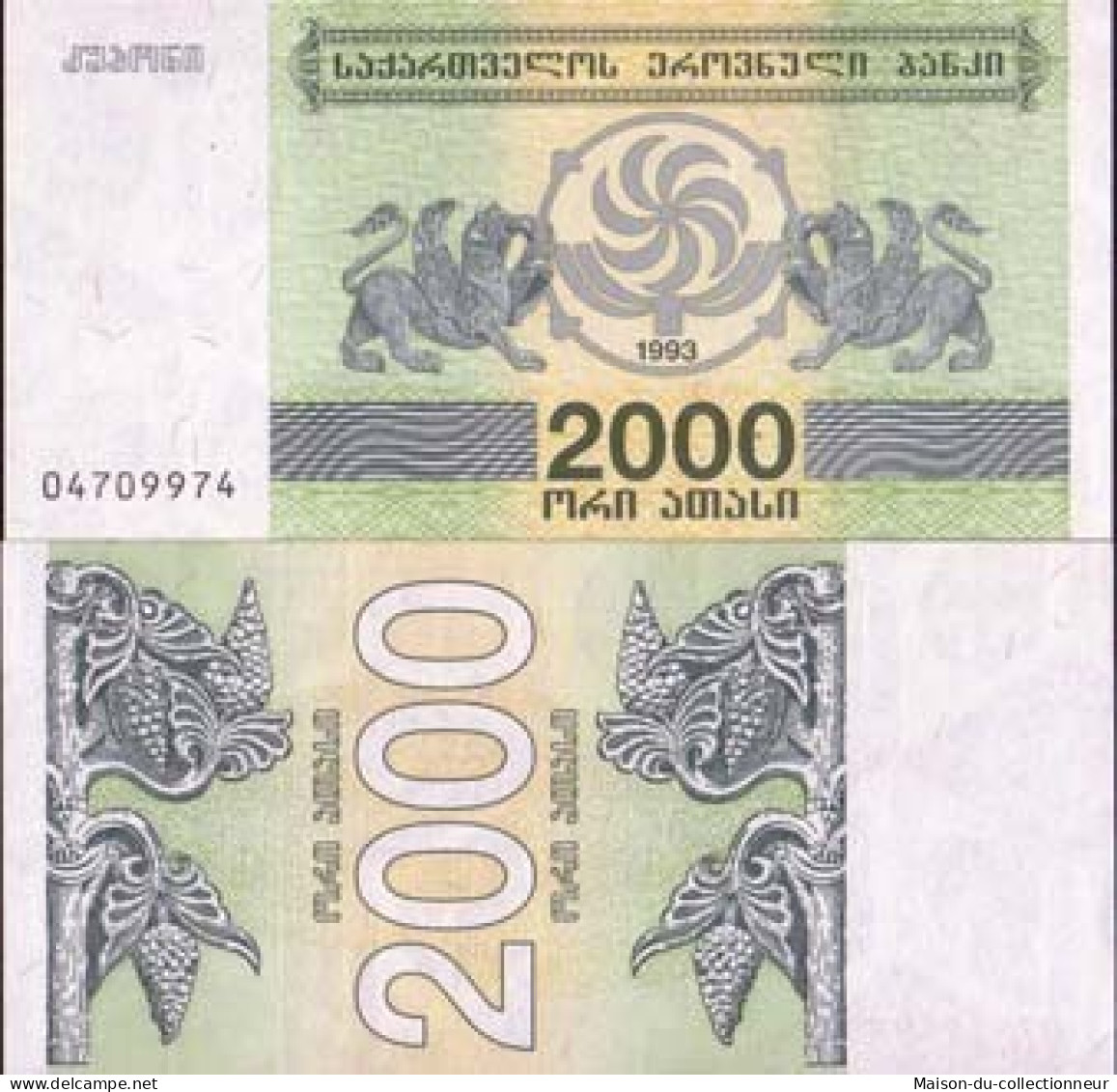 Billet De Banque Georgie Pk N° 44 - 2000 Laris - Georgië