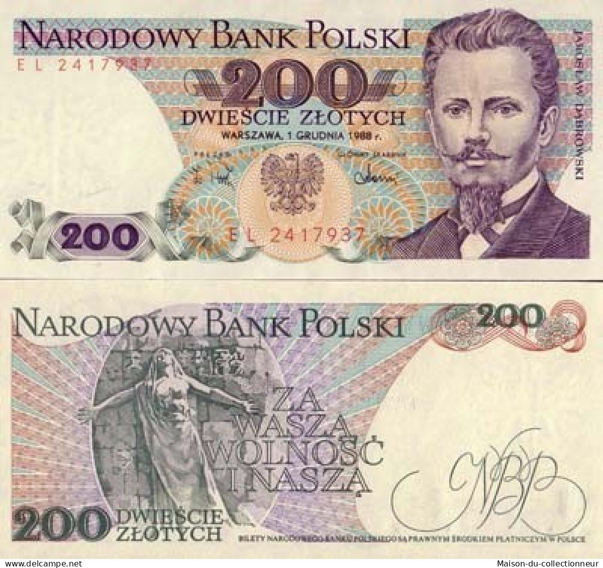 Billets De Banque Pologne Pk N° 144 - 200 Zlotych - Pologne