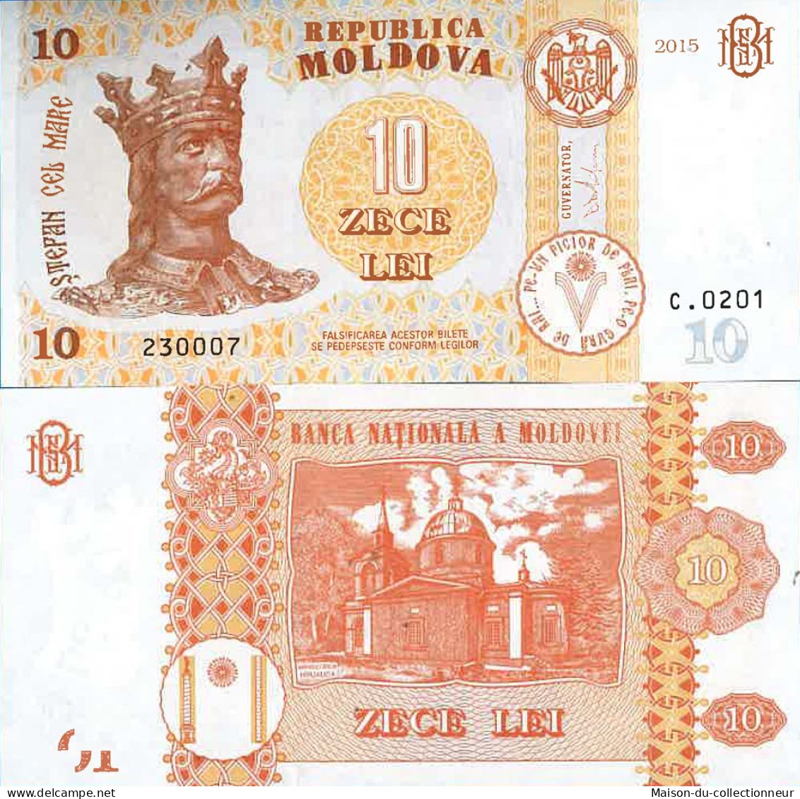 Billet De Banque Collection Moldavie - PK N° 22 - 10 LEI - Moldawien (Moldau)