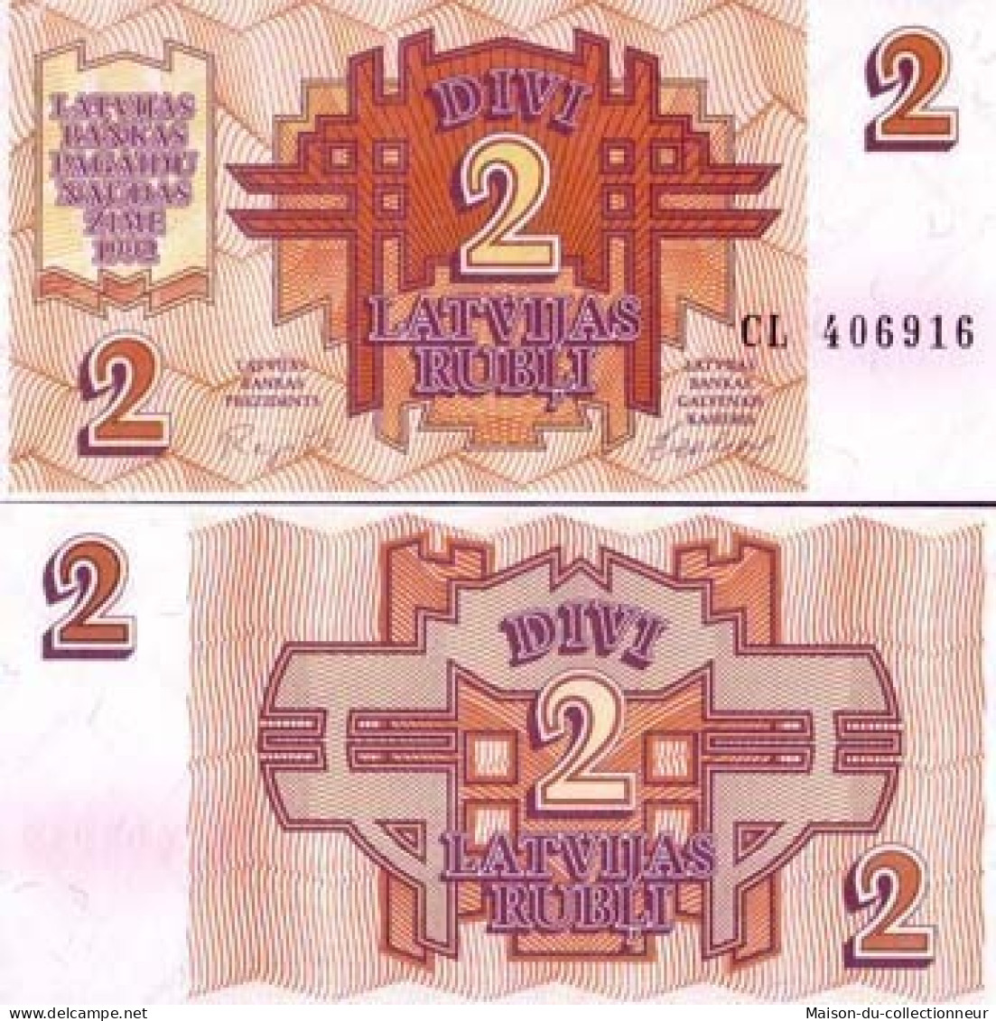 Billets De Banque Lettonie Pk N° 36 - 2 Rubli - Letland