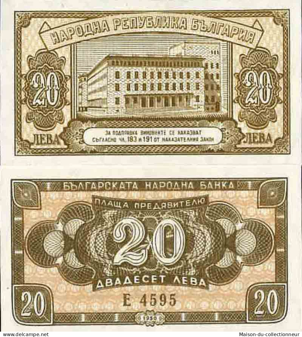 Billet De Banque Collection Bulgarie - PK N° 79 - 20 Leva - Bulgarije