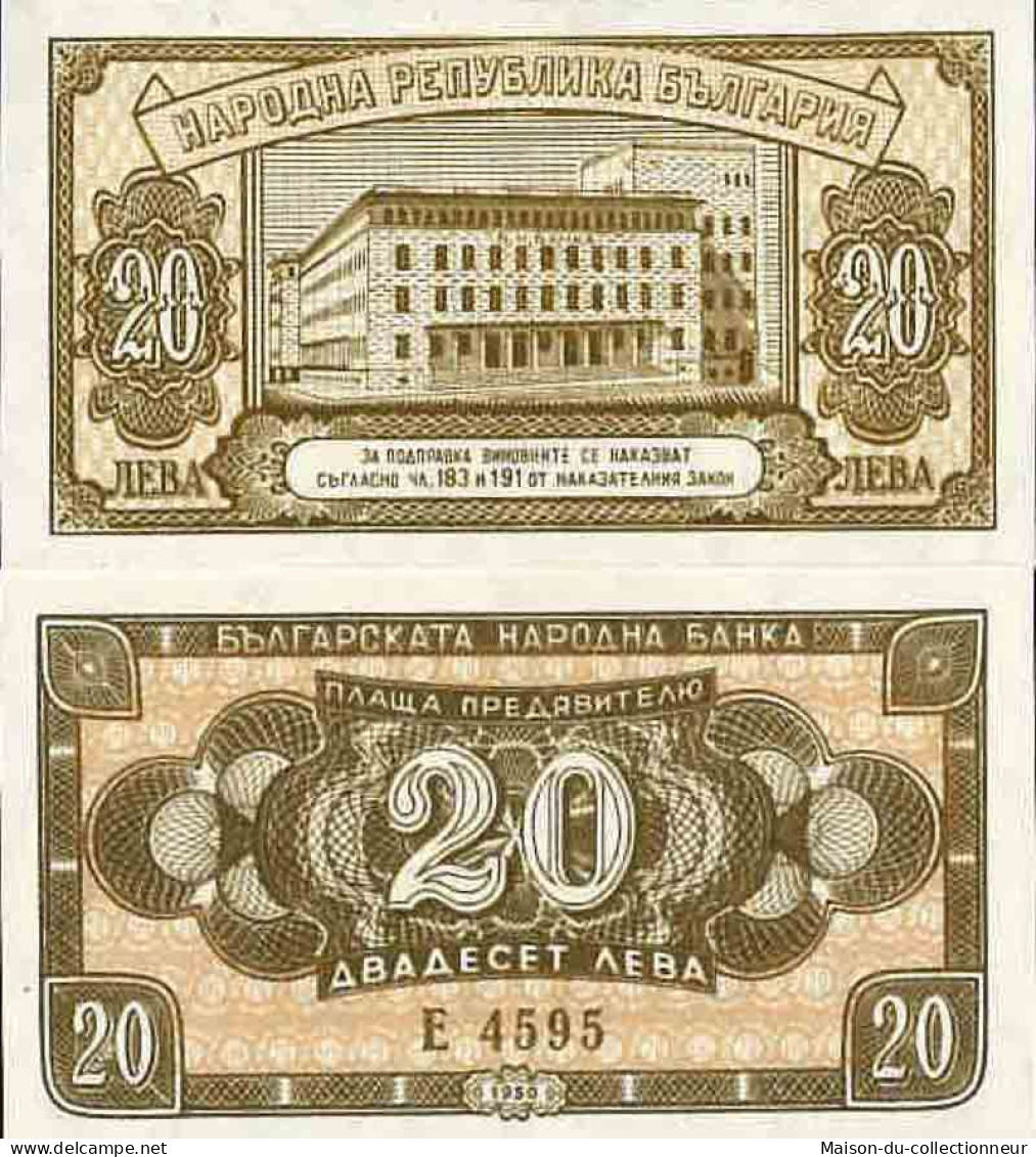 Billet De Banque Collection Bulgarie - PK N° 79 - 20 Leva - Bulgarie