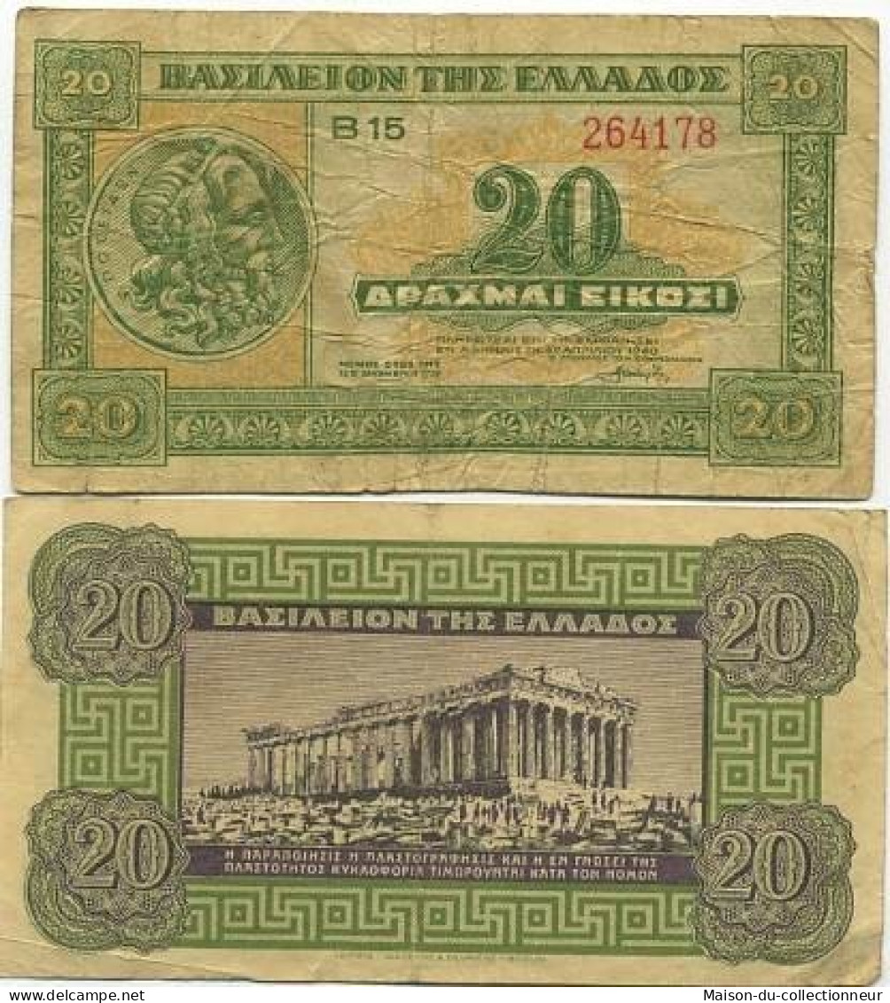 Billets Collection Grece Pk N° 315 - 20 Drachmai - Grèce