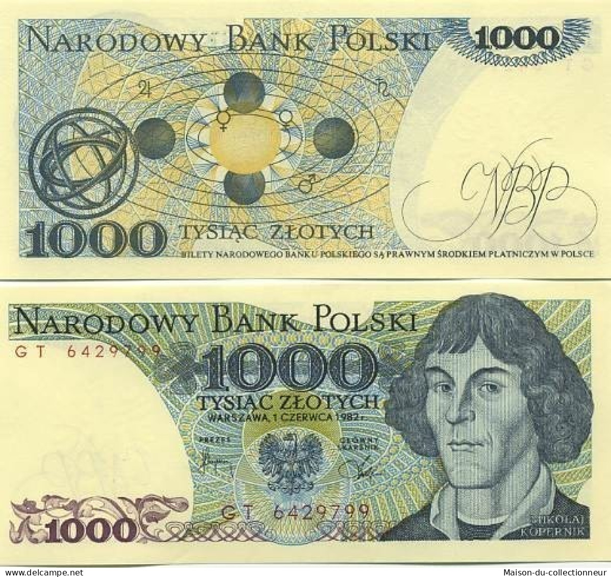 Billet De Collection Pologne Pk N° 146 - 1000 Zlotych - Pologne