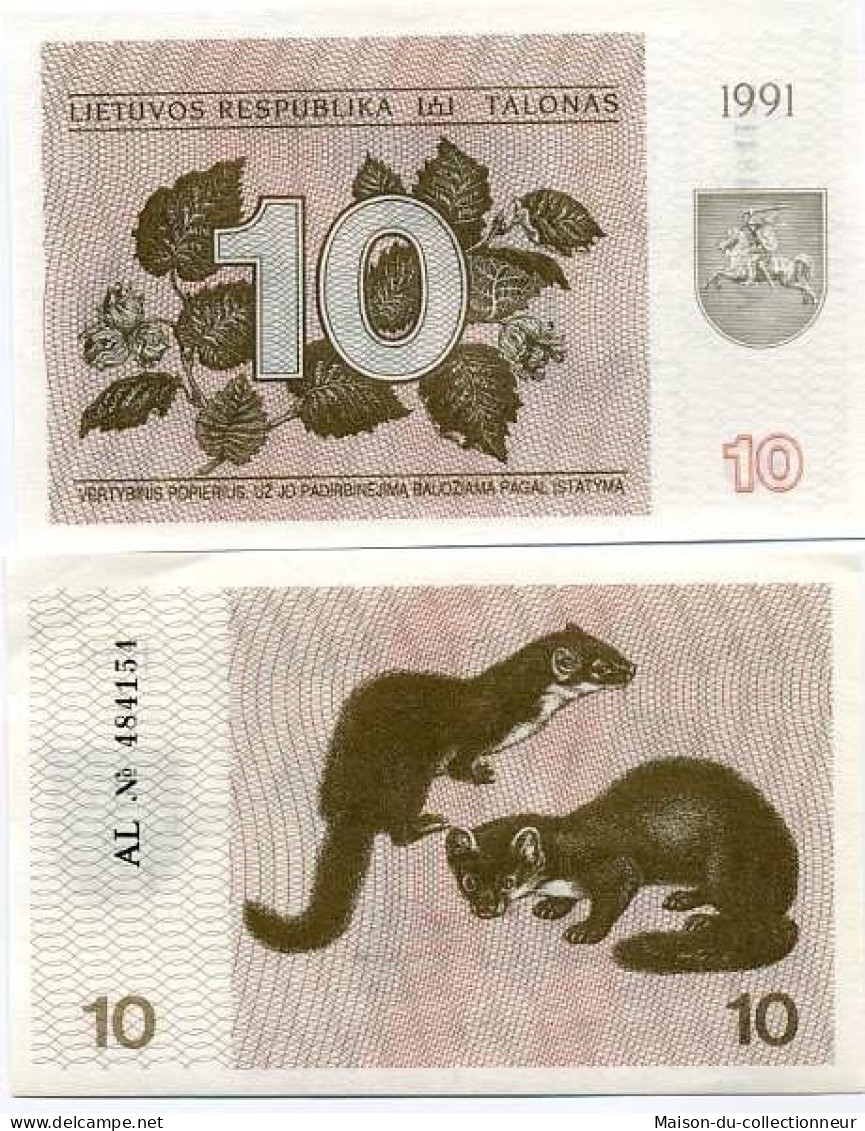 Billets Banque Lituanie Pk N° 35 - 10 Talonas - Lithuania