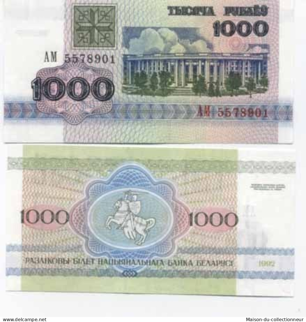 Billet De Collection Bielorussie Pk N° 11 - 1000 Rublei - Bielorussia