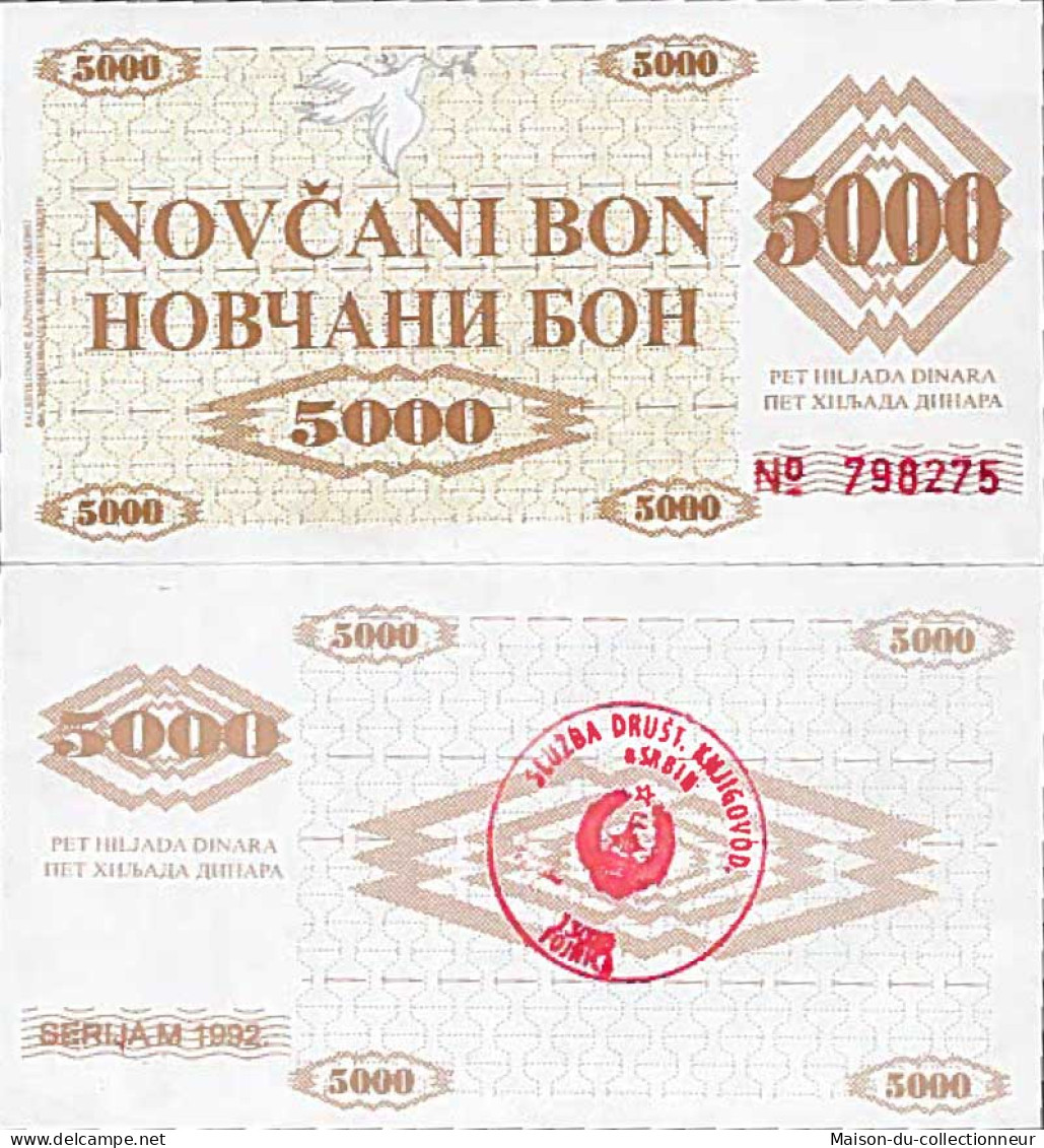 Billet De Banque Collection Bosnie - PK N° 27 - 5000 Dinara - Bosnien-Herzegowina