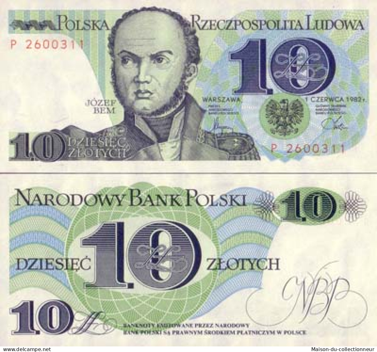 Billet De Banque Collection Pologne - PK N° 148 - 10 Zlotych - Pologne