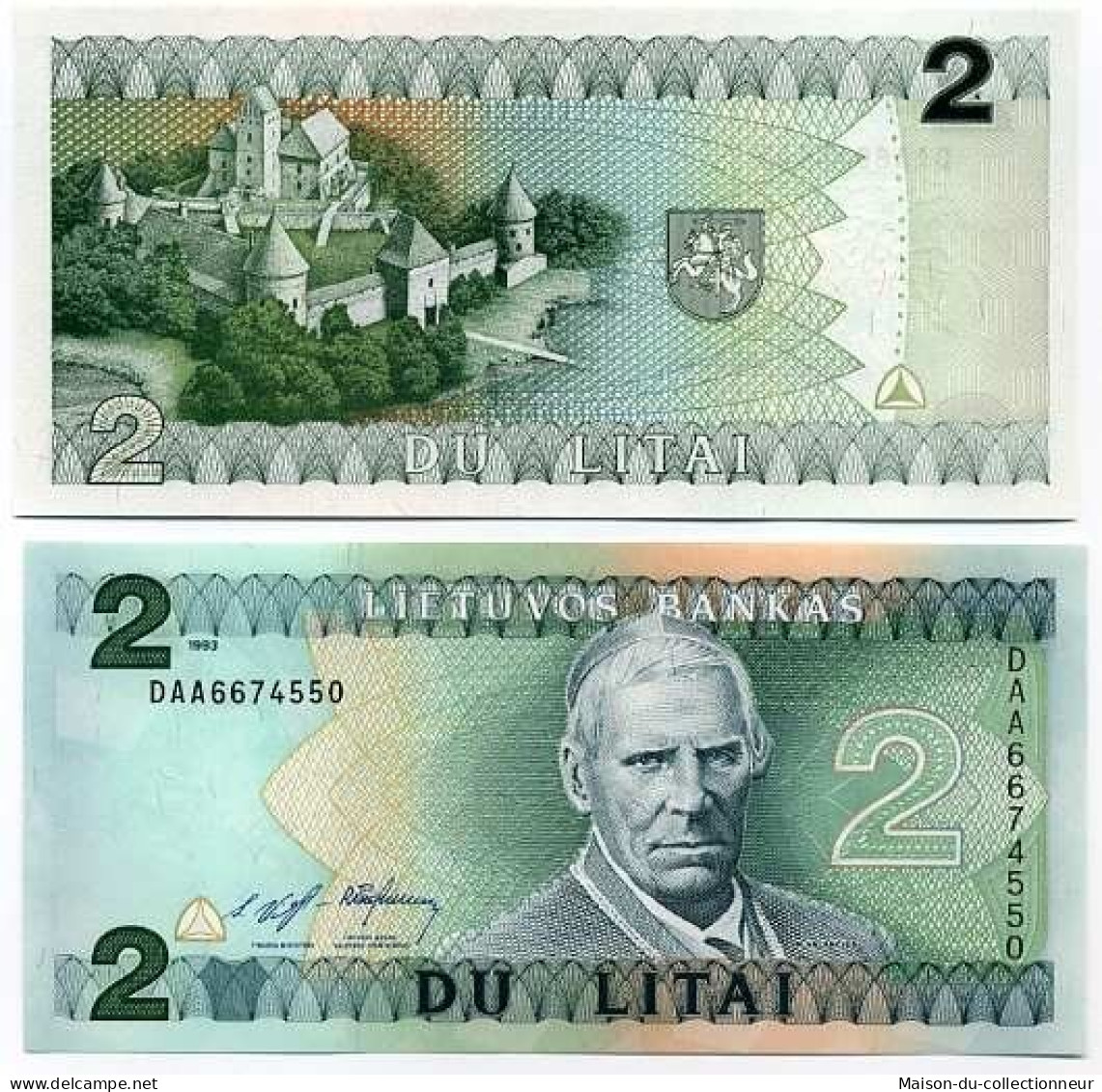Billet De Banque Lituanie Pk N° 54 - 2 Litai - Lithuania