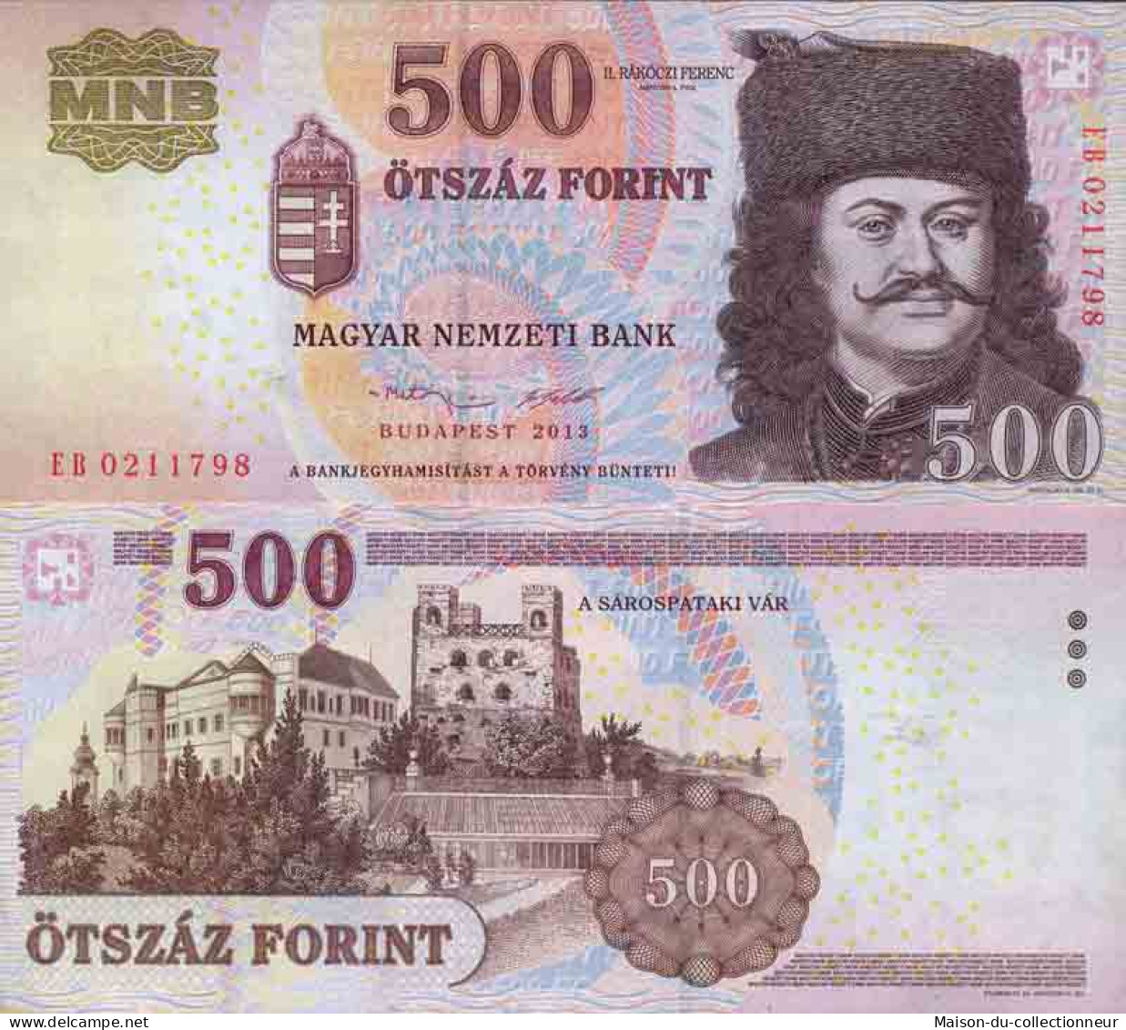 Billet De Banque Collection Hongrie - PK N° 196 - 500 Forint - Ungarn
