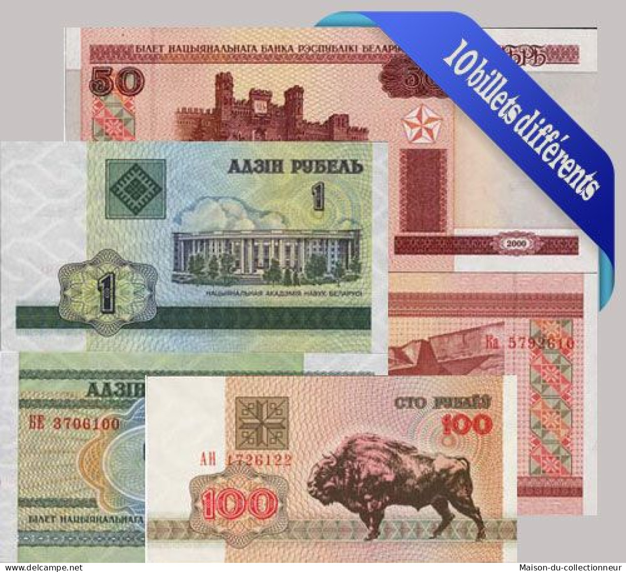 Biélorussie Bel Ensemble De 10 Billets De Banque De Collection. - Belarus