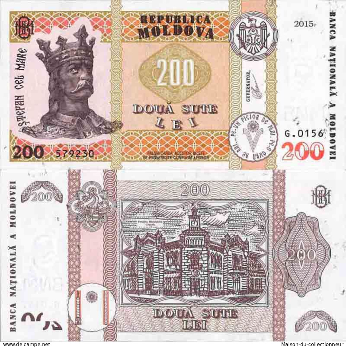 Billet De Banque Collection Moldavie - PK N° 26 - 200 LEI - Moldavia