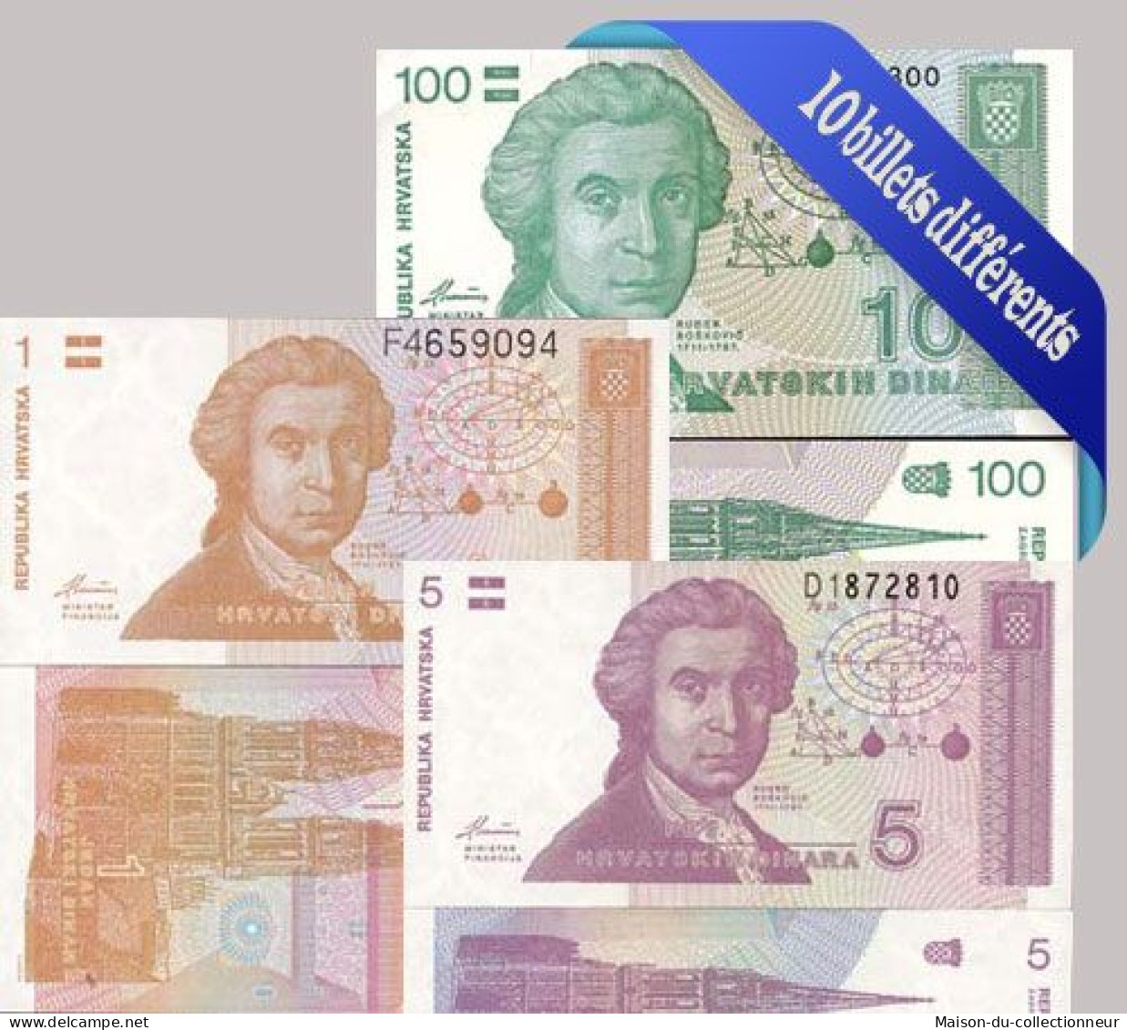 Croatie - Collection De 10 Billets De Banque Tous Différents. - Kroatien